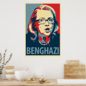 Hillary Clinton "Benghazi" Obama Parody Poster (Küche)