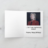 Hillary Clinton Birthday Card Karte (Innenseite)