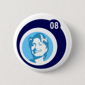 Hillary Clinton: blaue Blasen: Button (Vorderseite)