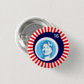 hillary clinton blaueBlase roteStrahlen Button (Vorne & Hinten)