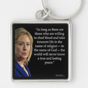 Hillary Clinton Blut-Religion-Zitat Schlüsselanhänger