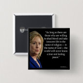 Hillary Clinton Bluthochdruck Zitat Button (Vorne & Hinten)