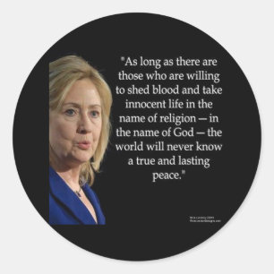 Hillary Clinton Bluthochdruck Zitat Runder Aufkleber