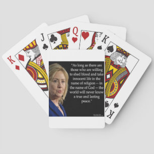 Hillary Clinton Bluthochdruck Zitat Spielkarten