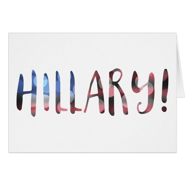 Hillary Clinton bokeh (Vorderseite (Horizontal))