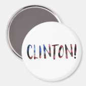 Hillary Clinton bokeh Magnet (Vorderseite/Rückseite)
