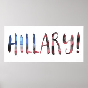 Hillary Clinton bokeh Poster