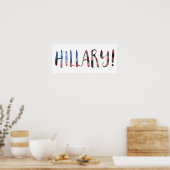 Hillary Clinton bokeh Poster (Küche)