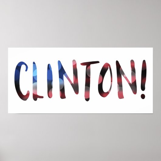 Hillary Clinton bokeh Poster (Vorne)