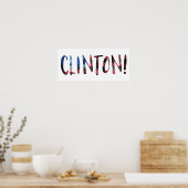 Hillary Clinton bokeh Poster (Küche)
