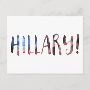 Hillary Clinton Bokeh Postkarte