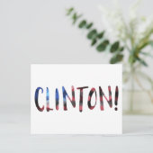 Hillary Clinton Bokeh Postkarte (Stehend Vorderseite)