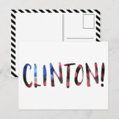 Hillary Clinton Bokeh Postkarte (Vorne/Hinten)