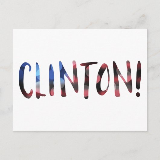 Hillary Clinton Bokeh Postkarte (Vorderseite)