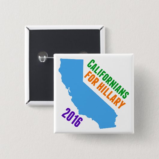 Hillary Clinton California Button (Vorne & Hinten)