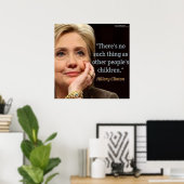 Hillary Clinton & Children Quote Poster (Heimbüro)