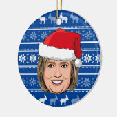 HILLARY CLINTON Christmas Keramik Ornament (Links)