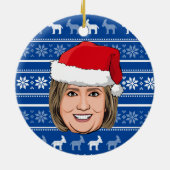 HILLARY CLINTON Christmas Keramik Ornament (Hinten)
