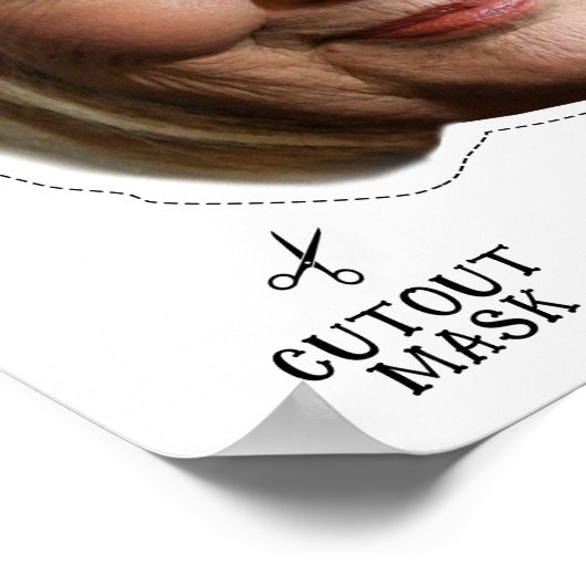 Hillary Clinton Costume Mask Poster (Ecke)