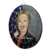Hillary Clinton Custom Metal Cage Dartboard Dartscheibe (Vorderseite rechts)