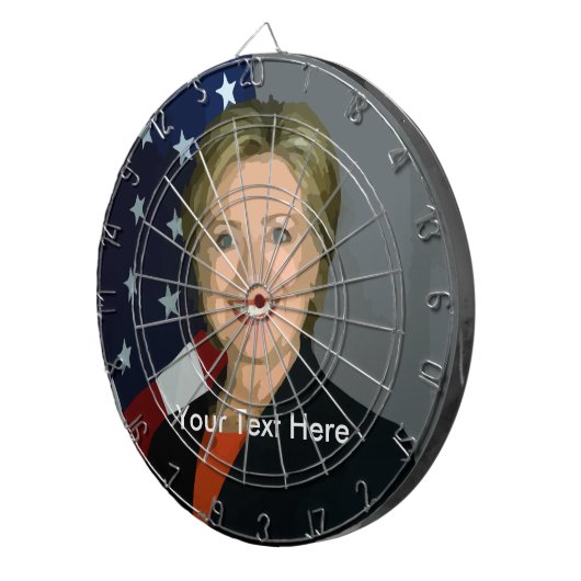 Hillary Clinton Custom Metal Cage Dartboard Dartscheibe (Vorderseite rechts)