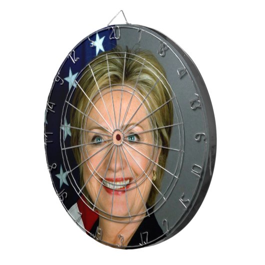Hillary Clinton - Dartboard Dartscheibe (Vorderseite rechts)