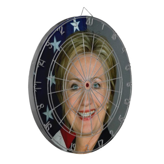 Hillary Clinton - Dartboard Dartscheibe (Vorderseite Links)
