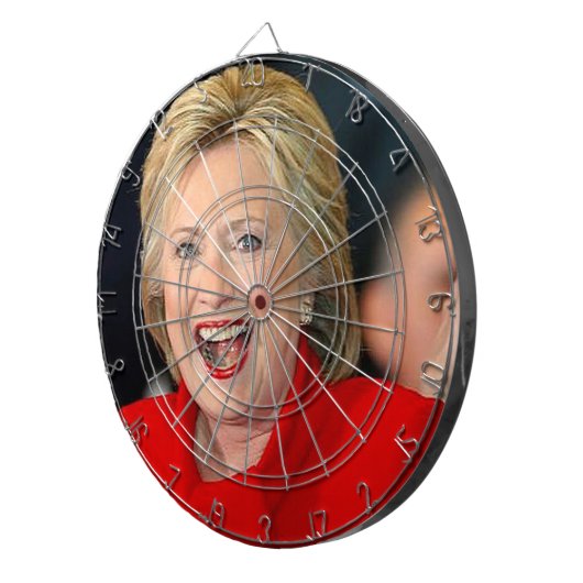 Hillary Clinton Dartscheibe (Vorderseite rechts)
