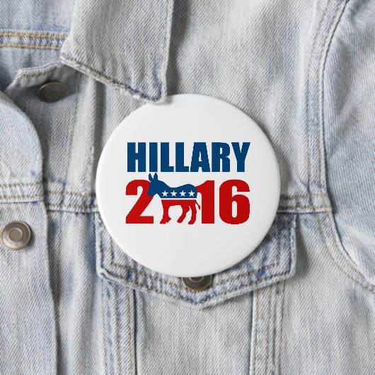 HILLARY CLINTON DEMOCRAT 2016.png Button (Beispiel)