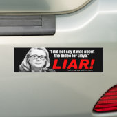 Hillary Clinton der Lügner! Autoaufkleber (Auf Auto)