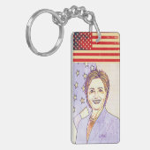 Hillary Clinton Digital Pop Art Key Chain Schlüsselanhänger (Vorderseite links)