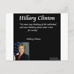 Hillary Clinton "Einzelpersonen"-Zitat Postkarte