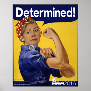 Hillary Clinton entschlossen! Poster