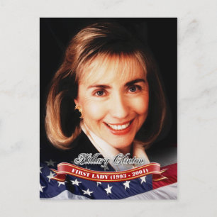 Hillary Clinton, First Lady of the USA Postkarte