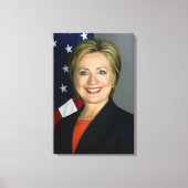 Hillary Clinton First Lady & Secretary of Staat Leinwanddruck (Vorderseite)