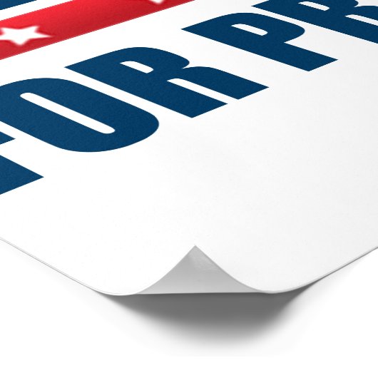 Hillary Clinton For President Poster (Ecke)