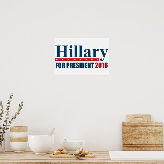 Hillary Clinton For President Poster (Küche)