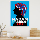 Hillary Clinton Frau Präsidentin Poster 2016 (L) (Küche)
