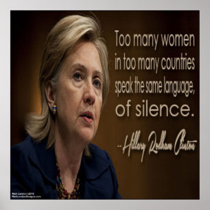 Hillary Clinton Frauen R Stumm Poster