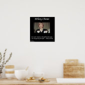 Hillary Clinton Funny Hairstyle Quote Poster (Küche)