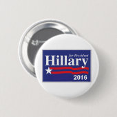 Hillary Clinton für Button Präsidenten-2016 Knopf (Vorne & Hinten)