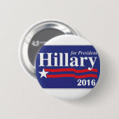 Hillary Clinton für Button Präsidenten-2016 Knopf (Vorne & Hinten)