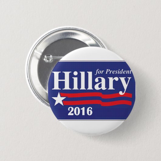 Hillary Clinton für Button Präsidenten-2016 Knopf (Vorne & Hinten)