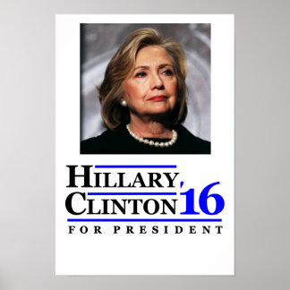 Hillary Clinton für das Poster von Präsident 2016.