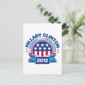 Hillary Clinton für Präsident 2012 Postkarte (Stehend Vorderseite)