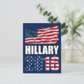 Hillary Clinton für Präsident 2016 Postcard Postkarte (Stehend Vorderseite)