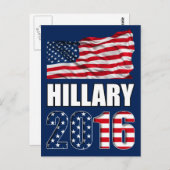 Hillary Clinton für Präsident 2016 Postcard Postkarte (Vorne/Hinten)