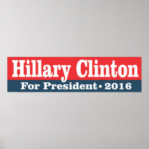 Hillary Clinton für Präsident 2016 Poster