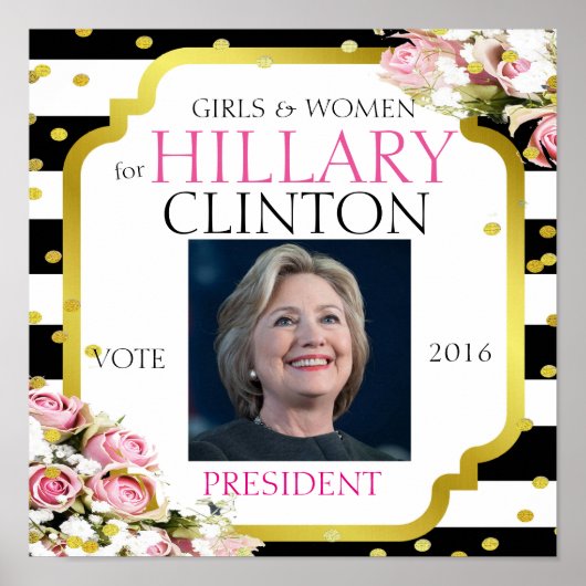 Hillary Clinton für Präsident 2016 Poster (Vorne)