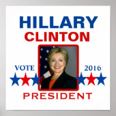Hillary Clinton für Präsident 2016 Poster (Vorne)